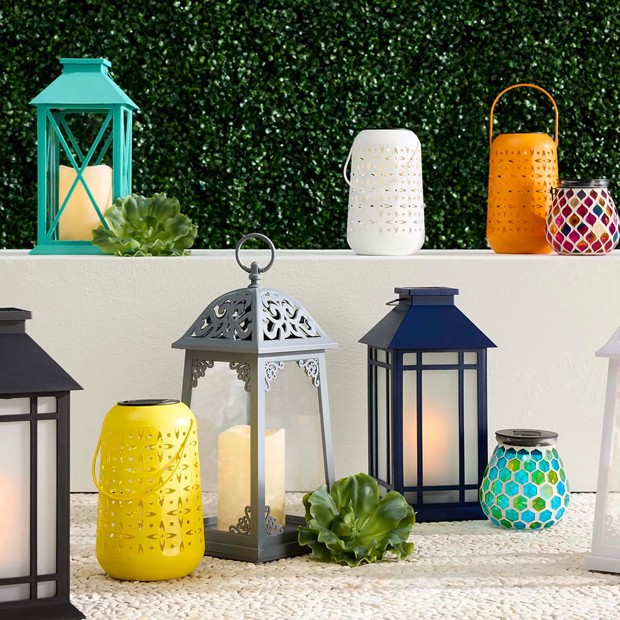 Sunny Club Orange Solar Outdoor Lantern, 7"