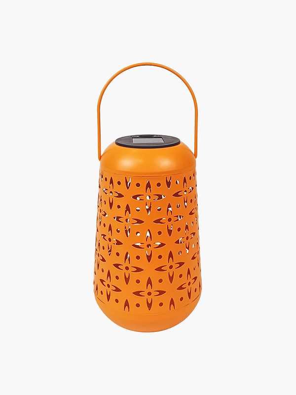 Sunny Club Orange Solar Outdoor Lantern, 7"